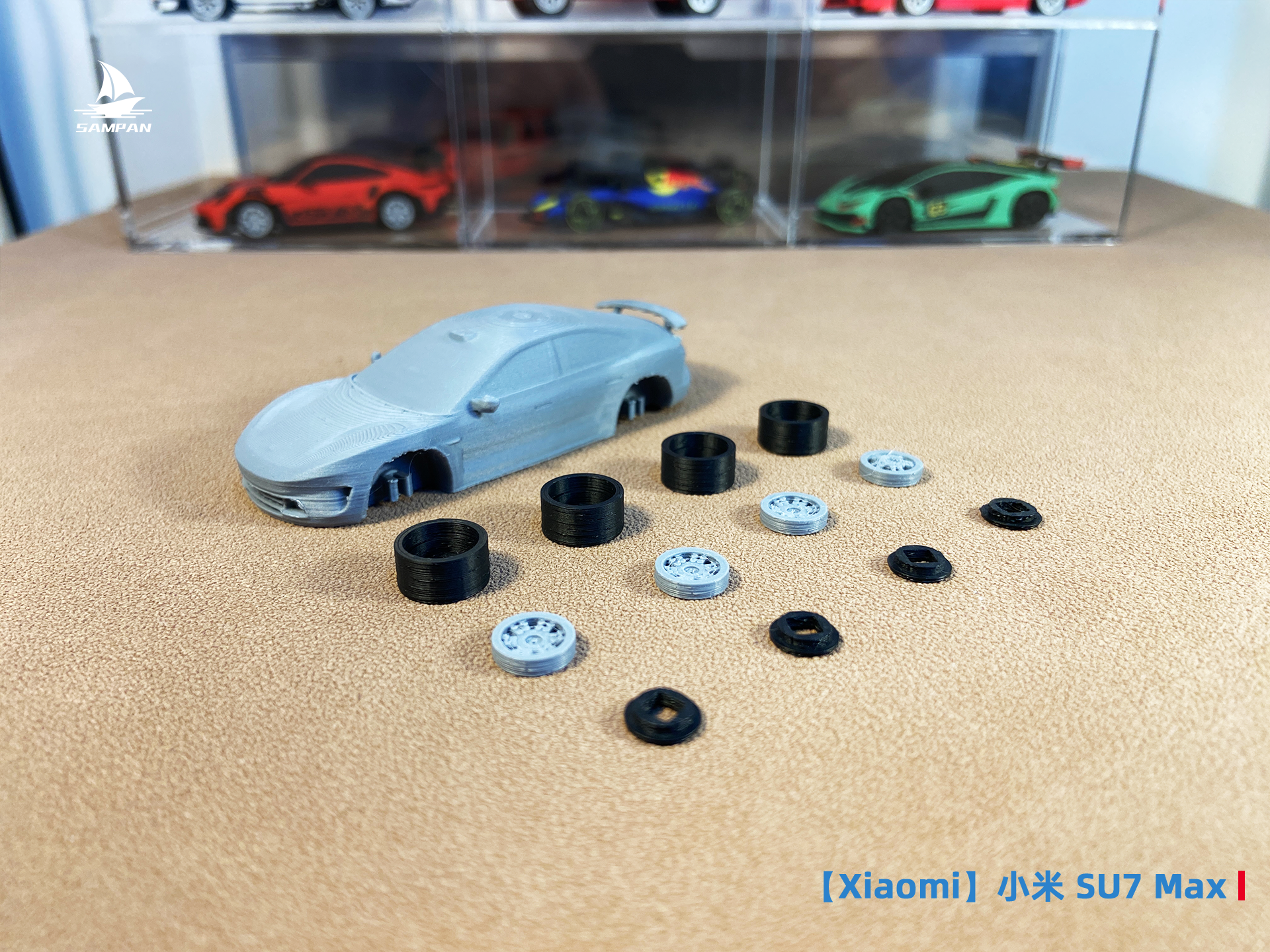 Miniatura 1 do modelo 3D 【Xiaomi】小米SU7 Max纯电性能超跑 轿车 组装/轮胎可动