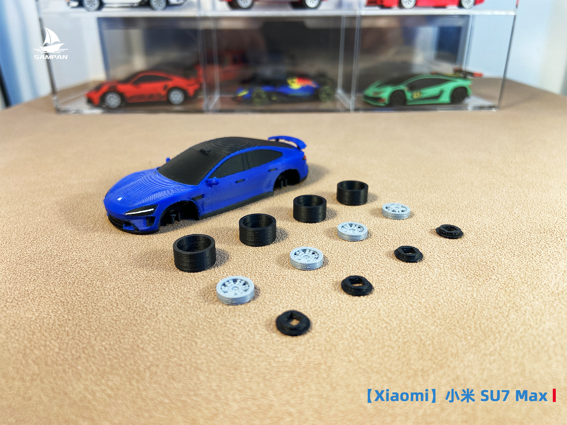 Miniatura 2 do modelo 3D 【Xiaomi】小米SU7 Max纯电性能超跑 轿车 组装/轮胎可动
