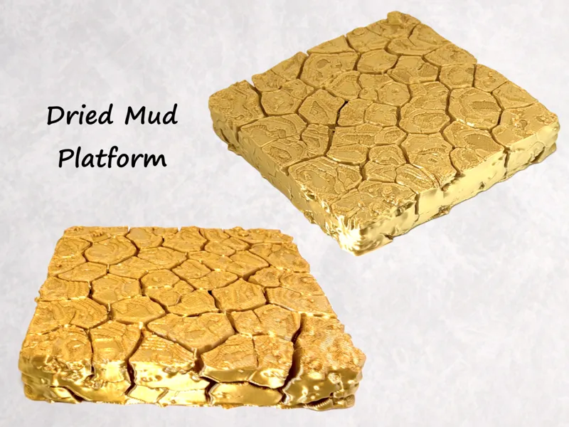 Dried Mud Base Platform Stand Square