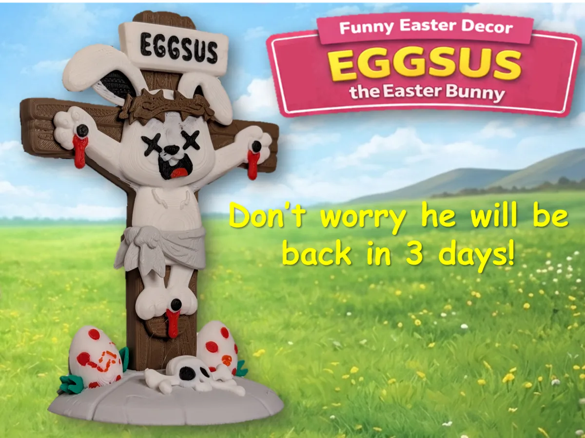 EGGSUS the Easter Bunny - Free 3D Print Model - MakerWorld