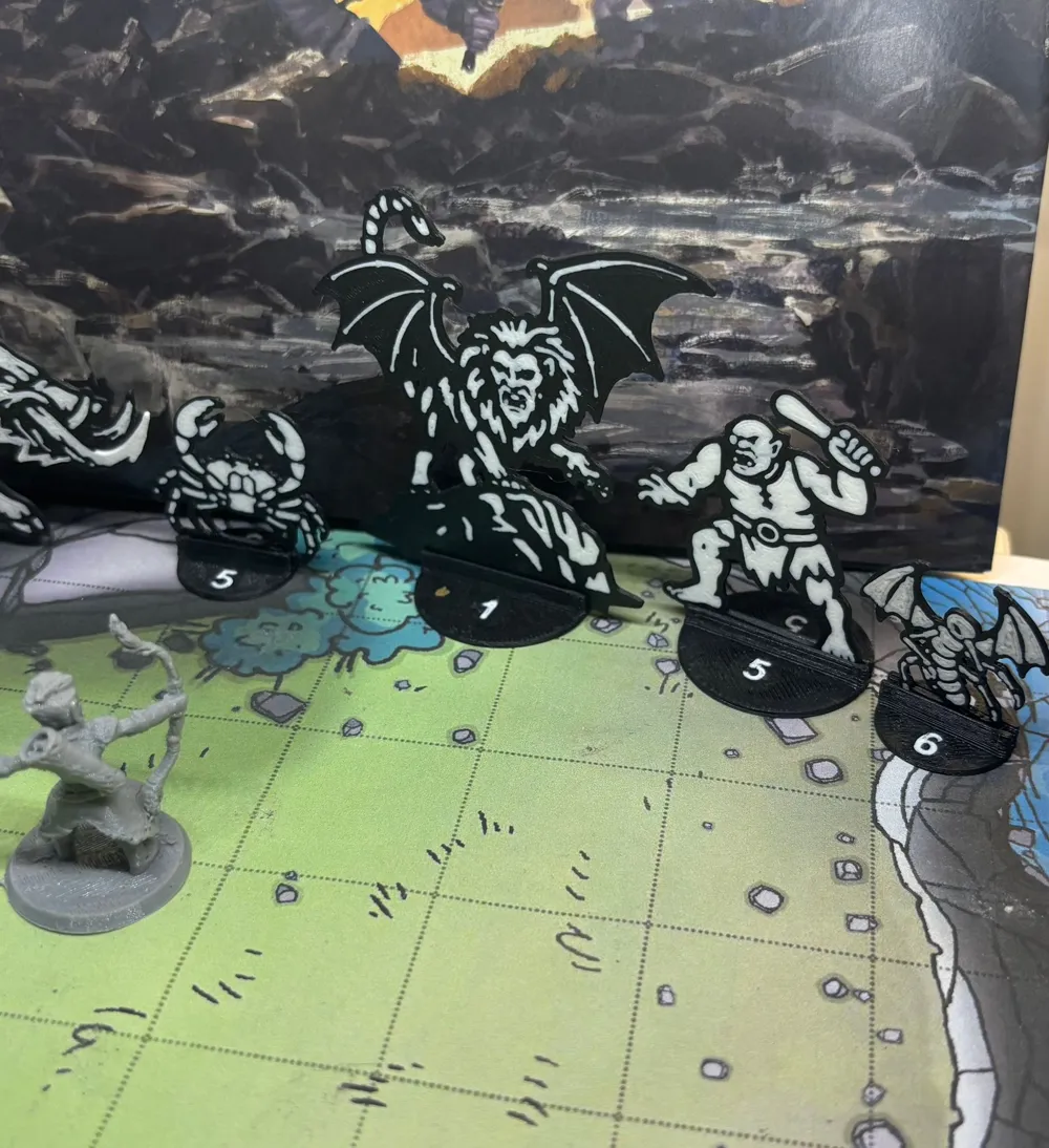 Pack 4 - Creatures - 2D Tokens D&D Tabletop RPG - MakerWorld 3D Model ...