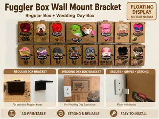 Fuggler Box Wall Mount — Floating Display Bracket