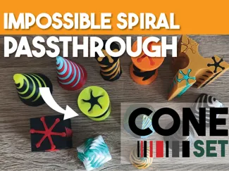 Spiral Passthrough Fidget CONE mega SET