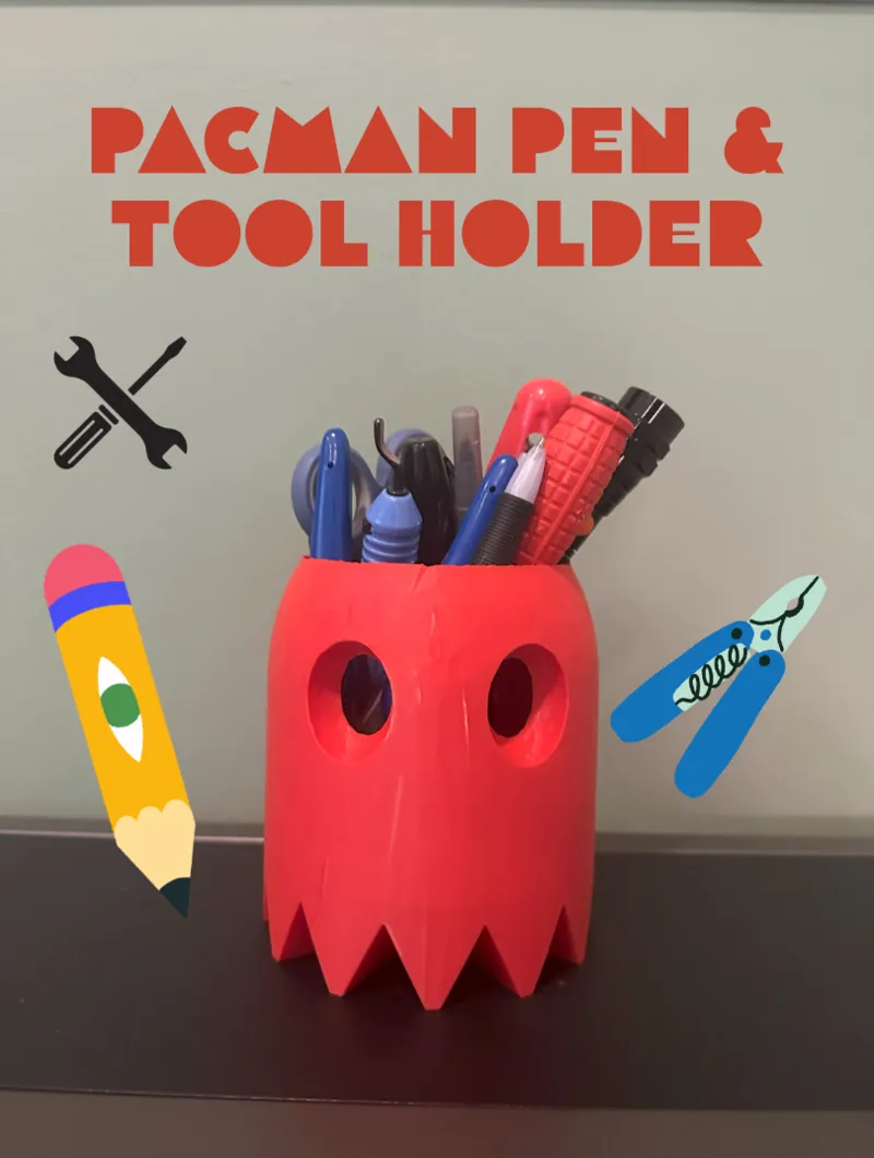 Pacman Ghost Pen & Tool Holder