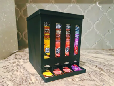 Gravity-Fed Drink Mix Dispenser w/ Display Windows