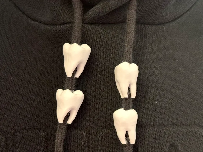 Molar Tooth Drawstring Charm/Beads