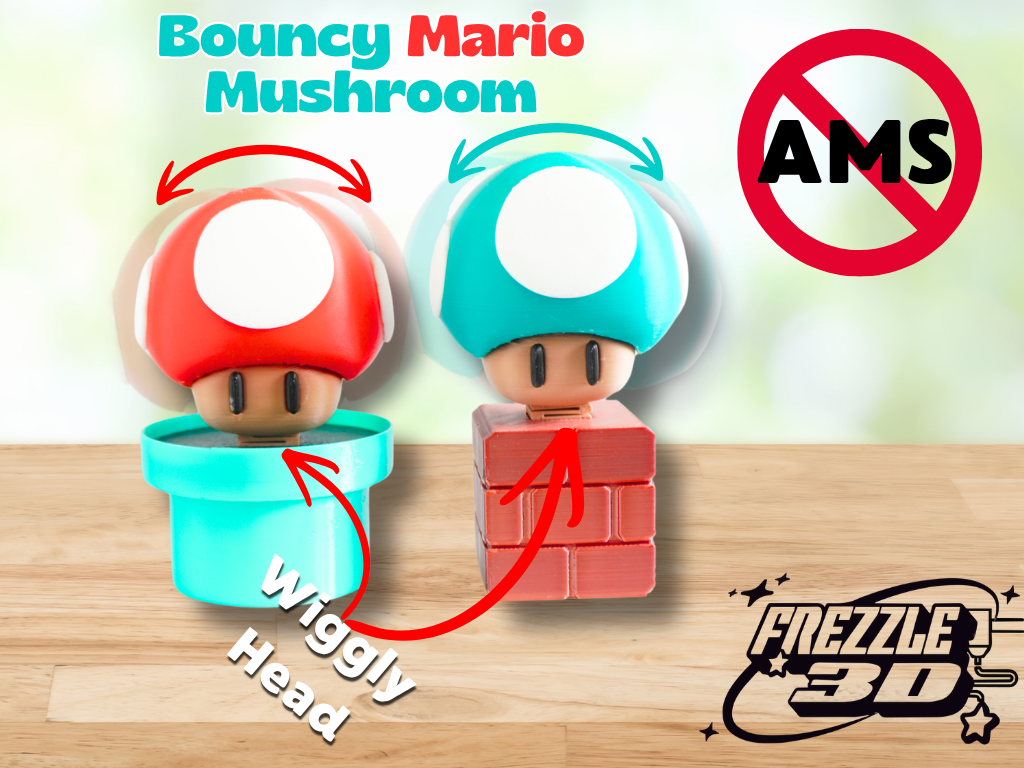 Wobbly Mario Mushroom – (No AMS)