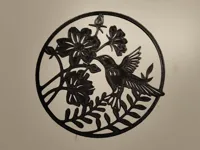 Art mural colibri et fleur — photo 2