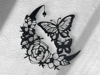 Midnight Bloom Flight Wall Decoration