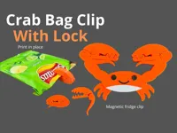 Crab bag clip with loc