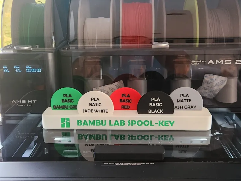Filament Color Label Discs for Spools Spool-Key