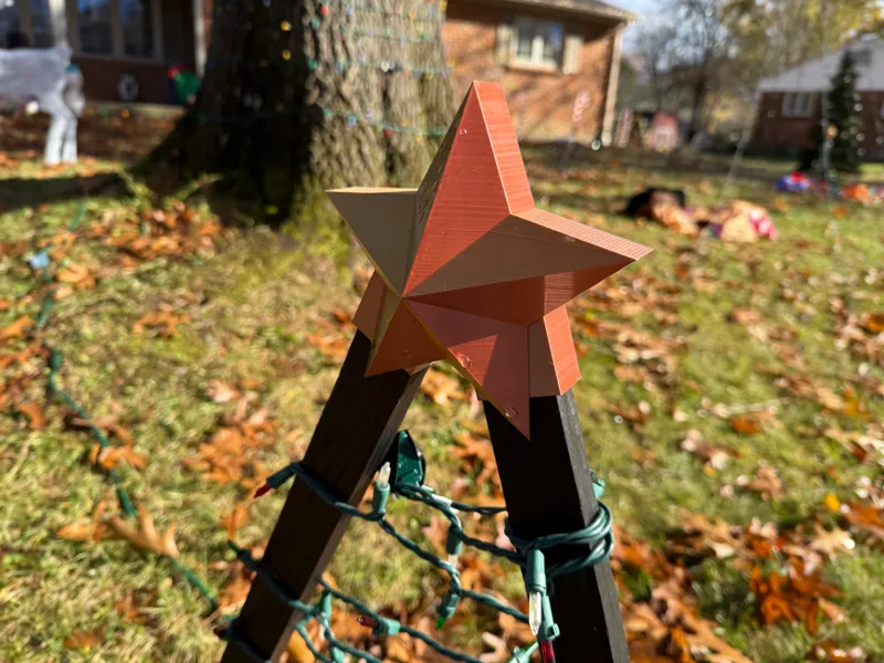 DIY Easy Christmas Tree with 3D Printed Topper
