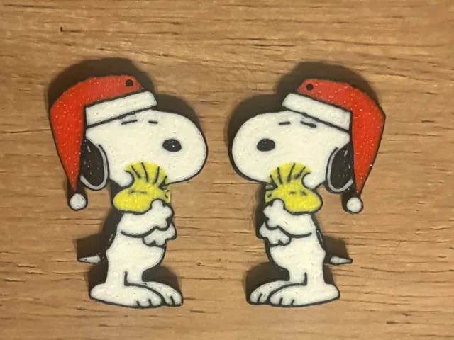 Snoopy and Woodstock Christmas Earrings