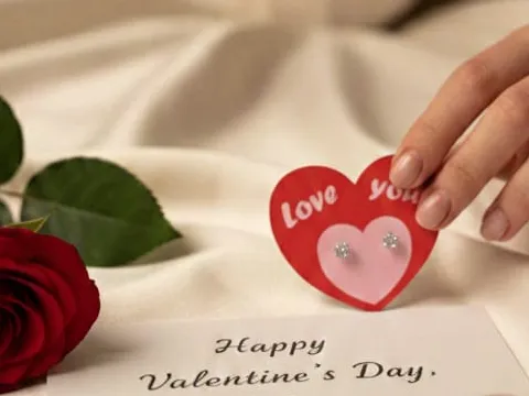 Valentine's Earring Heart - Editable Text
