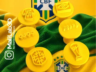 Carimbos para Brigadeiros - Seleção Brasil