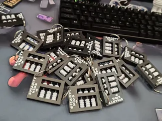 Mini Abacus Keychain