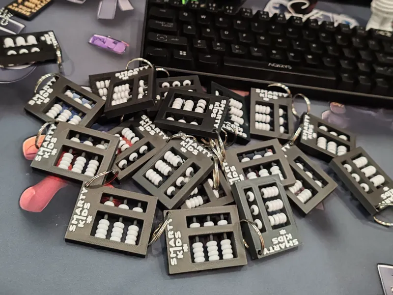 Mini Abacus Keychain