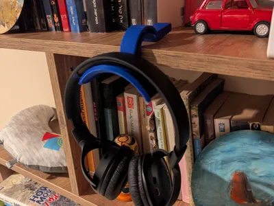 Sleek Under-Desk Headphone Hanger