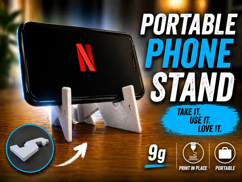 [Print in Place] Foldable and Portable Phone Stand