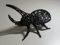 Scarabée rhinocéros style Voronoi — photo 2