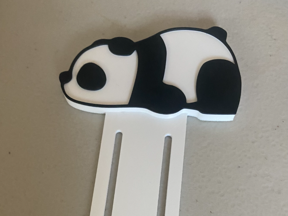 Sleepy Panda Bookmark (with clip)