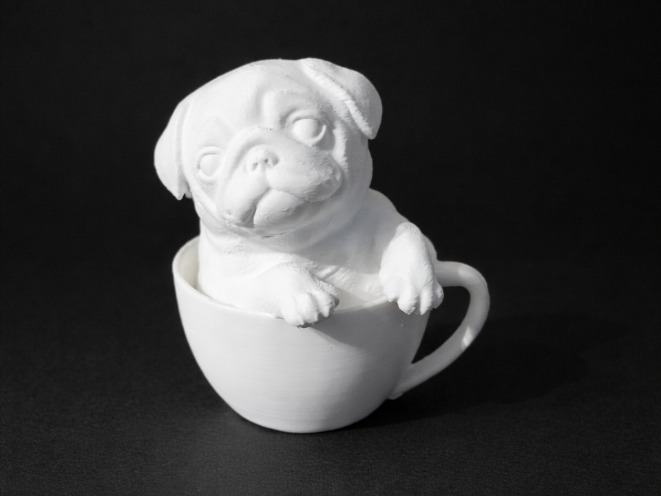 Adorable Pug Dog Teacup
