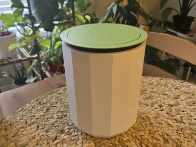 Modern Desk Trash Bin with Swing Lid