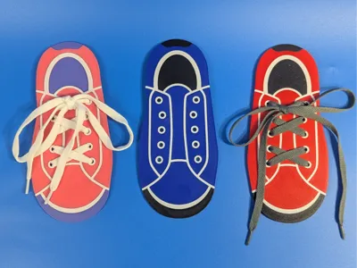 Practice Shoe Lace Tying Card 