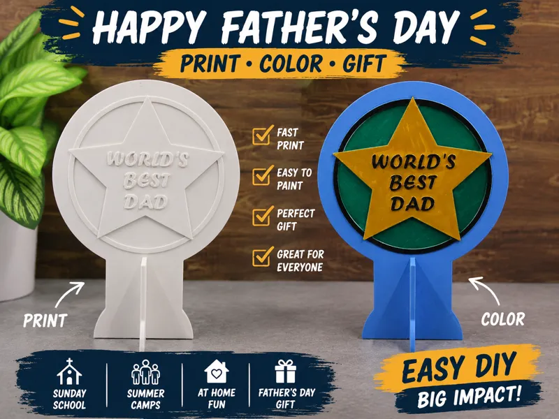 Color Your Own Father's Day Plaque