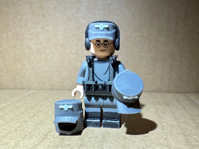 minifigure German field cap and variants