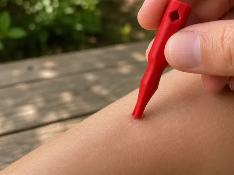Llavero: Bite Press – Cross-Tip Itch Relief Keychain Tool — referencia de MakerWorld