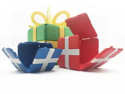 Folding Christmas Box