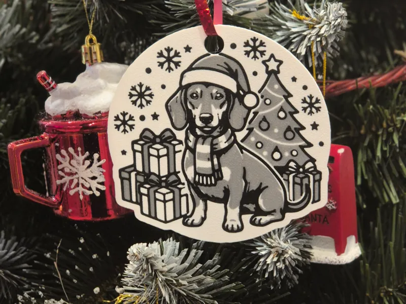 Christmas Dachshund ornament