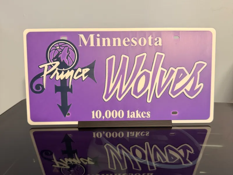 Minnesota Timberwolves/Prince Theme License Plate