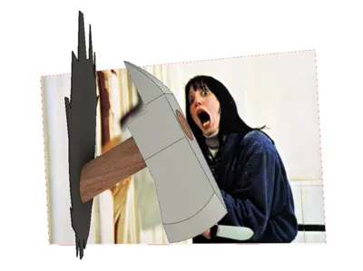Halloween-The Shinging Axe 1:1 Door Decor