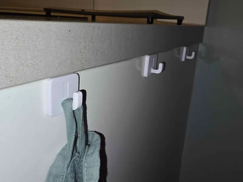Kitchen towel hook