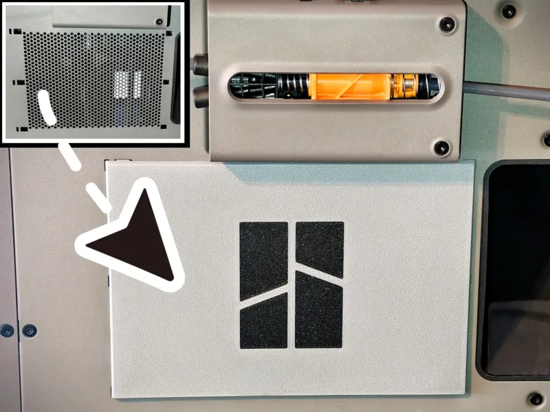 X2D / P2S Cover for Exhaust fan grid