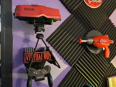 VirtualBoy Wall Mount w/ Game & Controller Storage