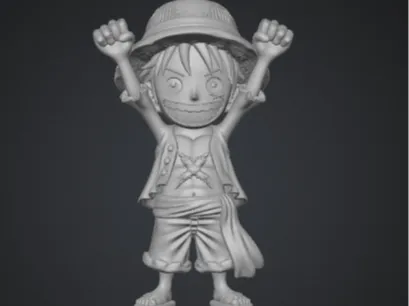 Luffy Celebrating – Stylized Figure
