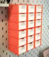 5mm pegboard drawer set Type A (3 drawers, 2 brackets, 6 limit pins)