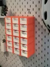 5mm pegboard drawer set B (3 drawers, 2 brackets, 6 limiters)