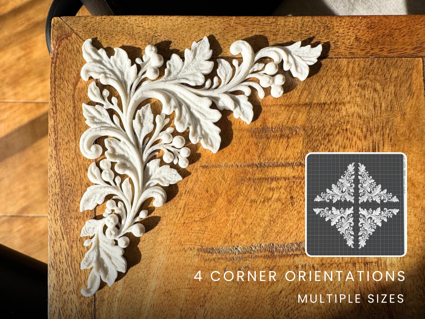 Autumn Corner Ornament – Baroque Leaves & Berries - 1