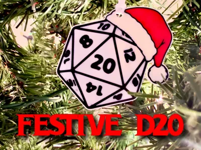Nat-20 Christmas D20 Ornament