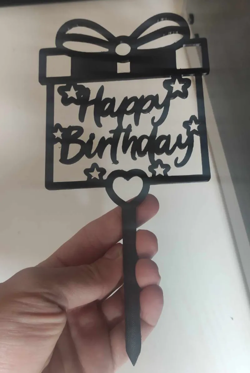 'Happy Birthday' topper