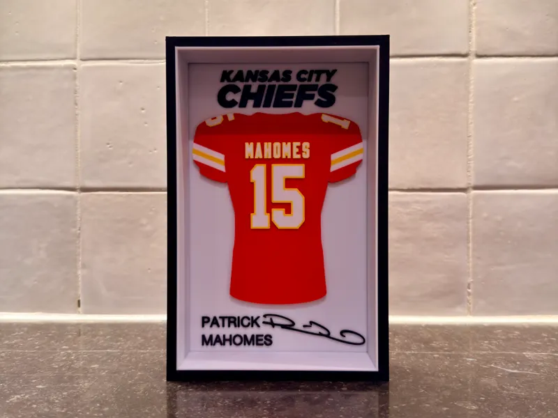 Patrick Mahomes- Kansas City Chiefs - Jersey Frame