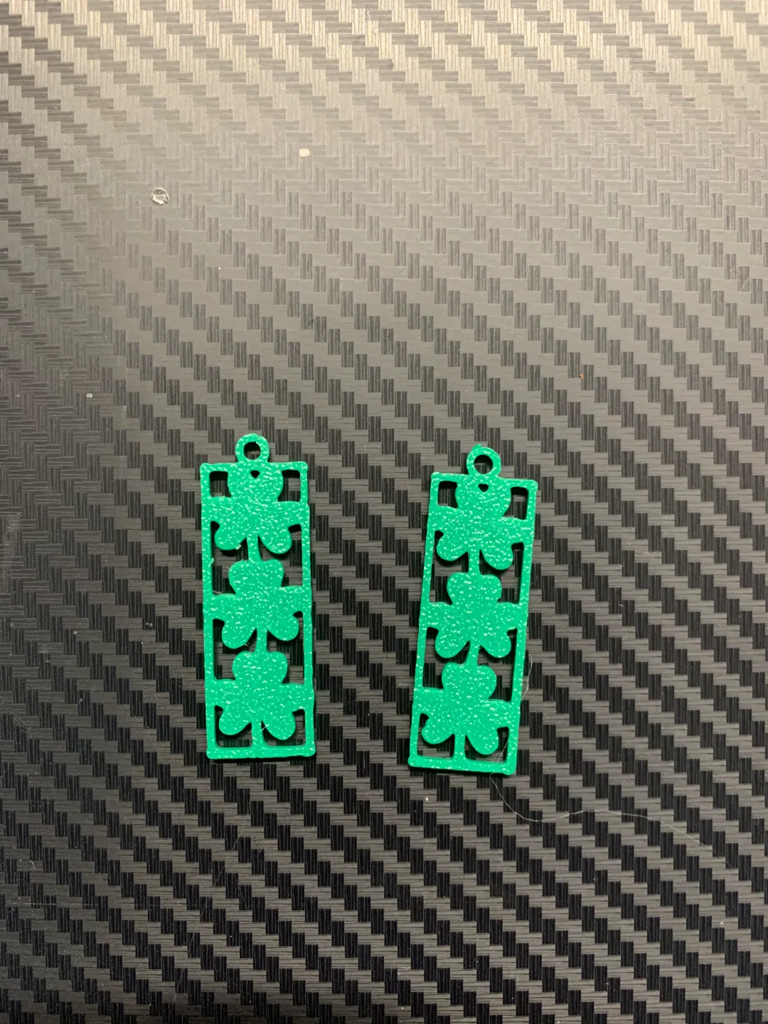 Clover earrings view 2