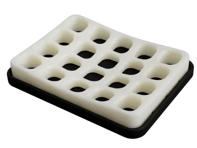 Curved Soap & Sponge Tray