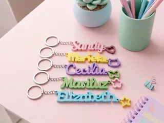 Llavero Nombre Personalizable Doble Conexión