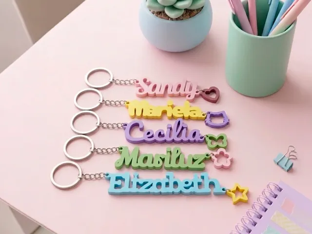 Llavero Nombre Personalizable Doble Conexión