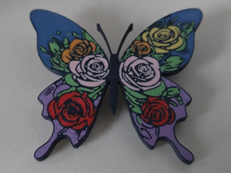 8 Colour rose Butterfly.